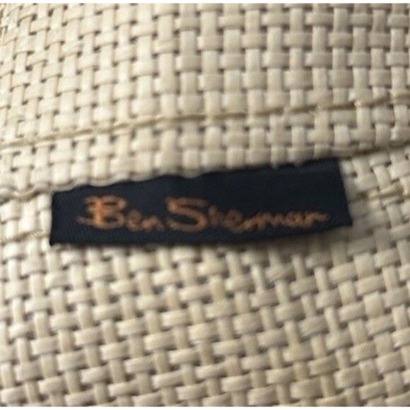 Ben Sherman Straw Newsboy Hat Cap Brown Tan Size Small Fitted - Picture 6 of 8